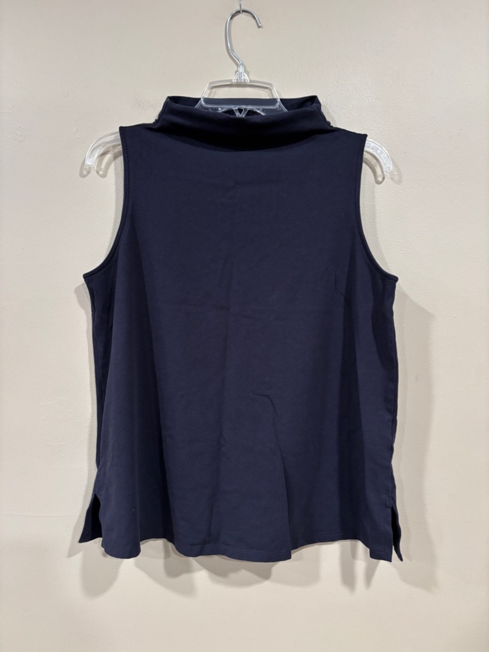 Eileen Fisher Women’s Top Stretch Organic Cotton Jersey Mock Size M